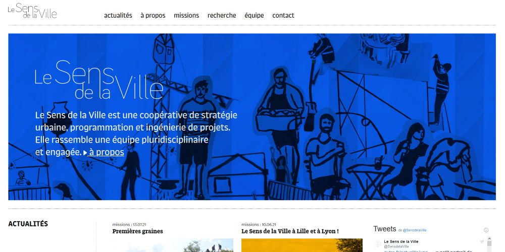 Page d'accueil du site Le Sens de la Ville