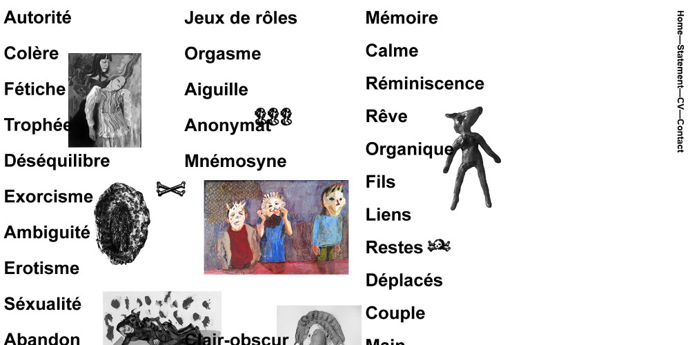 Page d'accueil du site de Virginie Clavereau